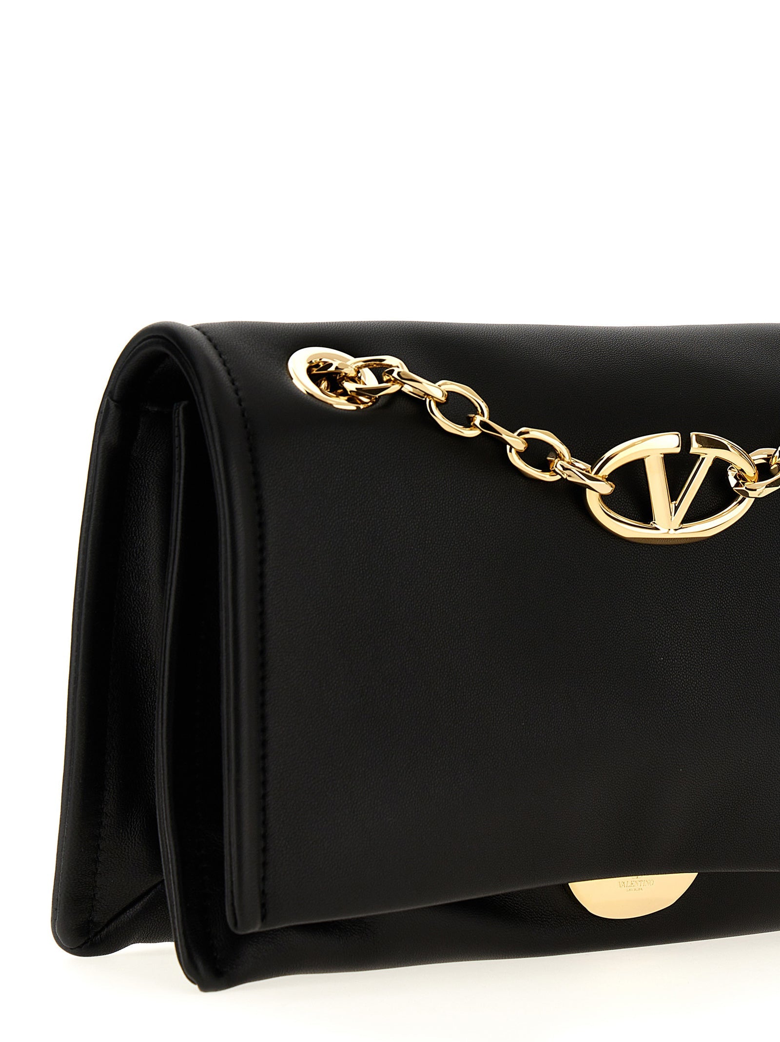Valentino Garavani Black Lamb Leather Shoulder Bag