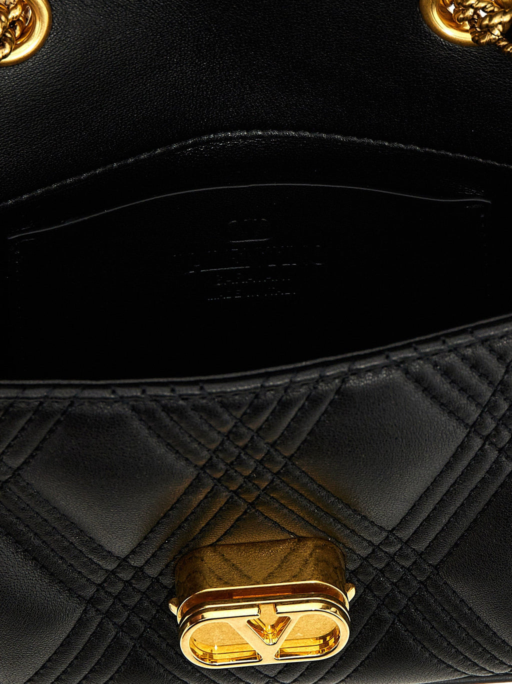 Valentino Garavani Black Lamb Leather Shoulder Bag