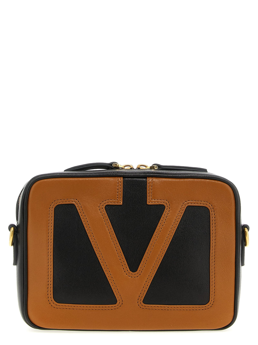 Valentino Garavani Brown Lamb Leather Crossbody Bag
