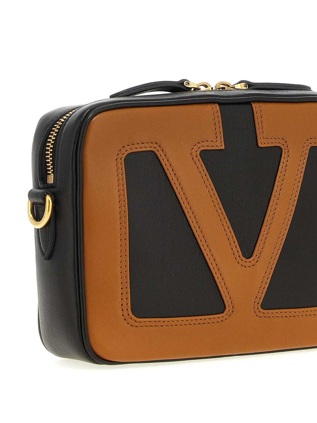 Valentino Garavani Brown Lamb Leather Crossbody Bag