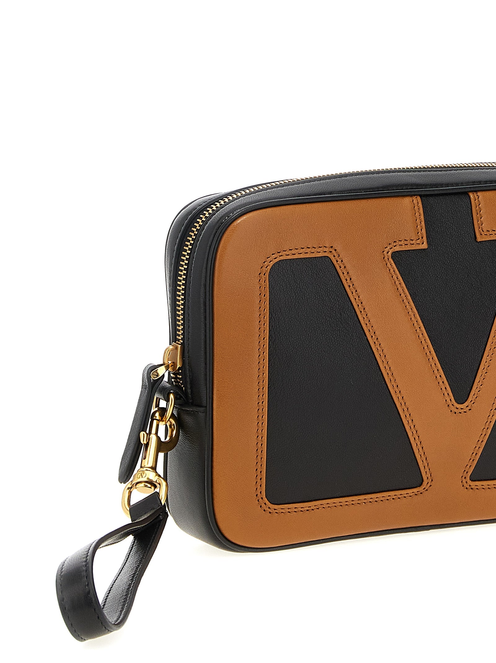 Valentino Garavani Multicolor Lamb Leather Clutch Bag