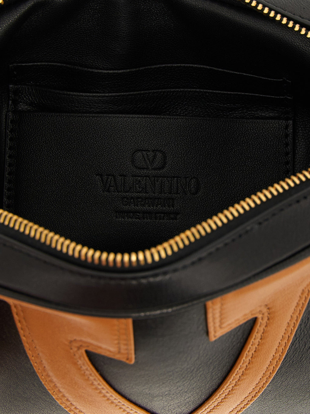 Valentino Garavani Brown Lamb Leather Crossbody Bag