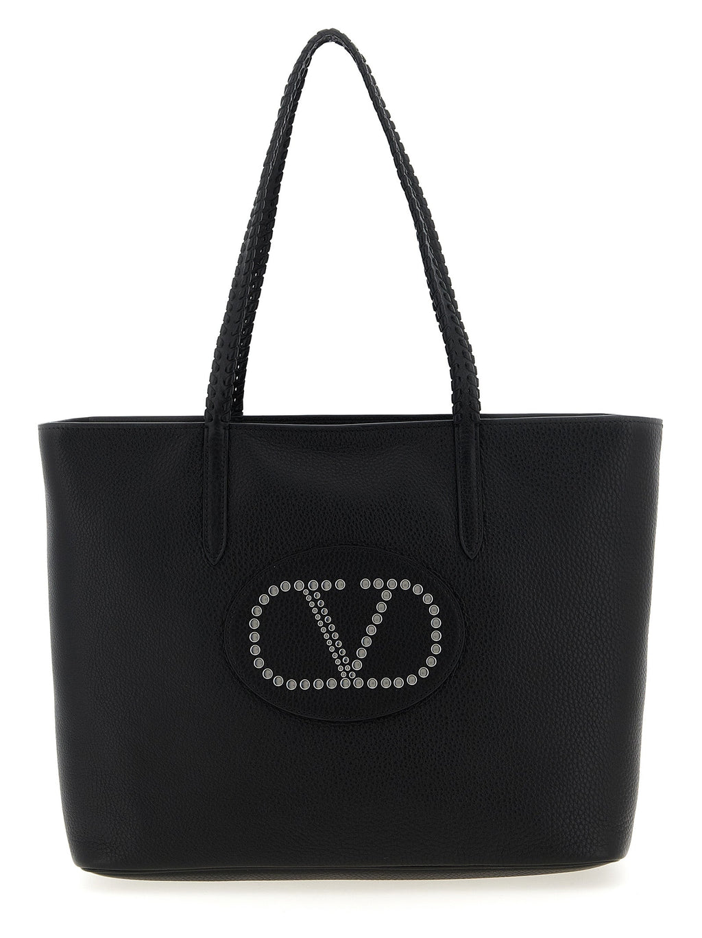 Valentino Garavani Black Calfskin Tote Bag