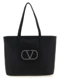 Valentino Garavani Black Calfskin Tote Bag