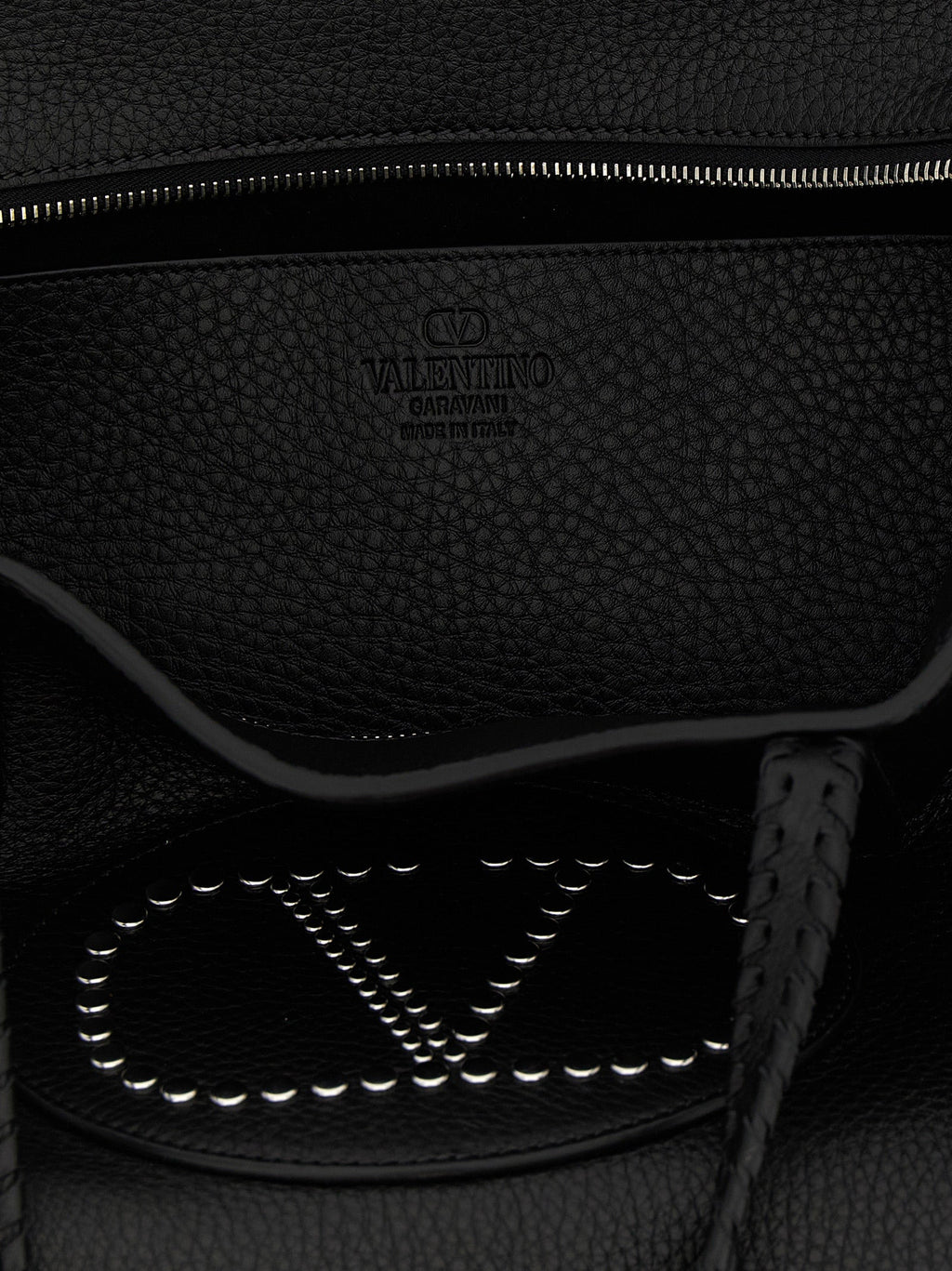 Valentino Garavani Black Calfskin Tote Bag