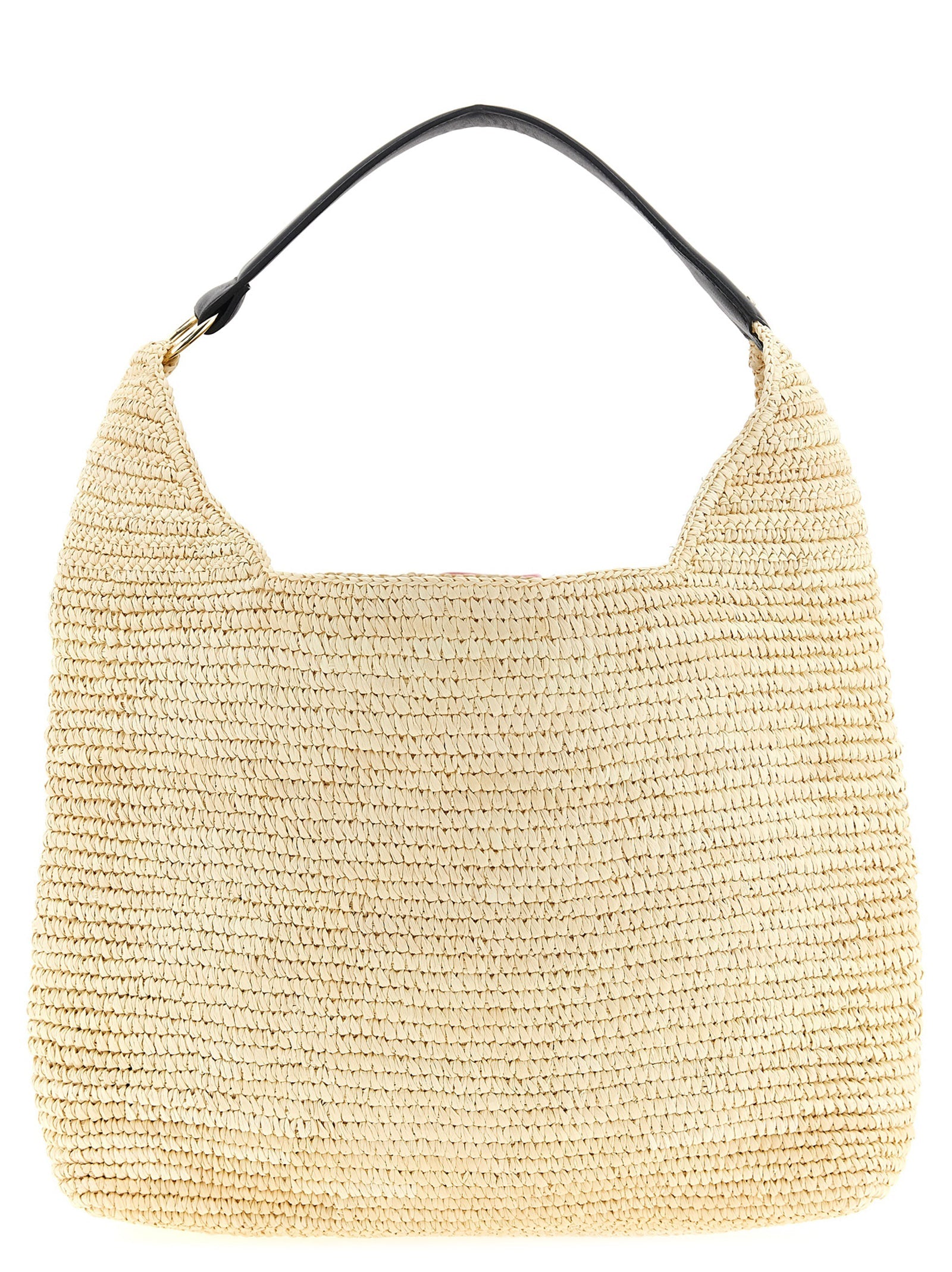 Maison Michel Beige Raffia Shoulder Bag