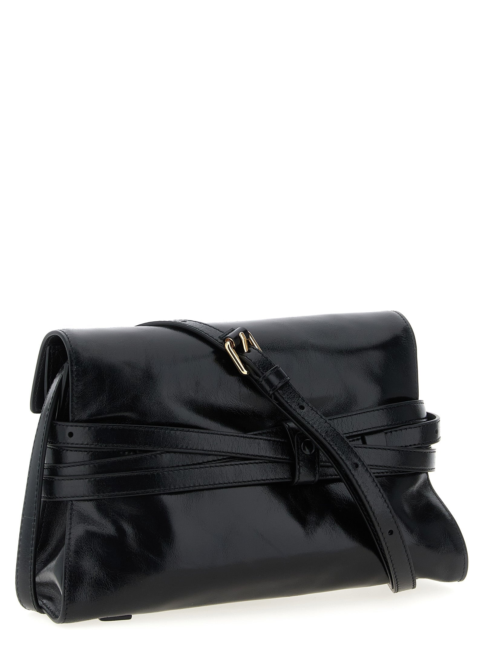 Moschino Black Leather Crossbody Bag