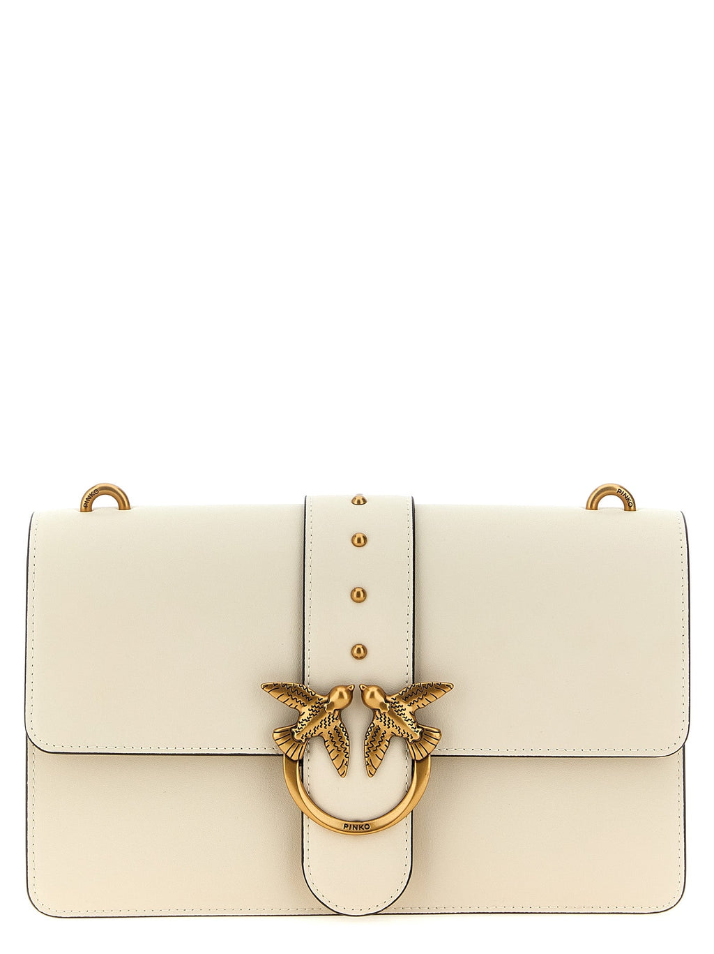 PINKO White Goatskin Crossbody Bag
