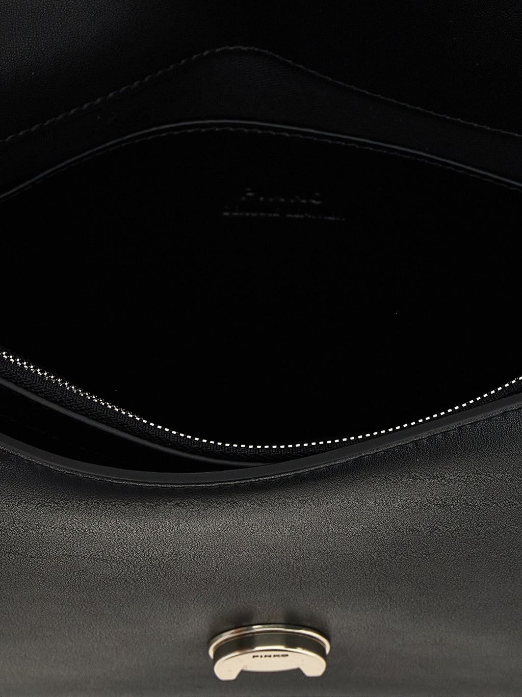 PINKO Black Goatskin Crossbody Bag