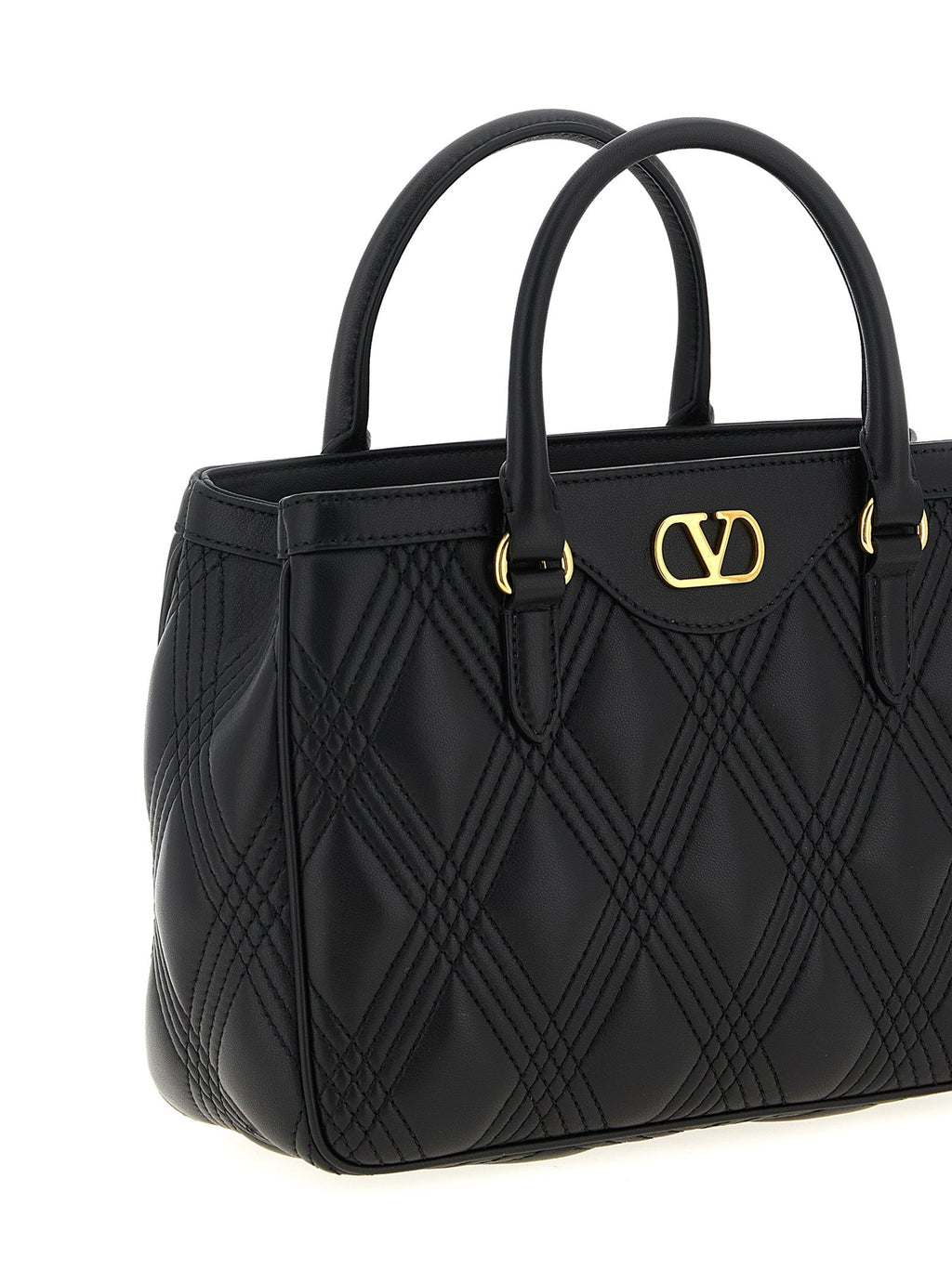 Valentino Garavani Black Lamb Leather Handbag