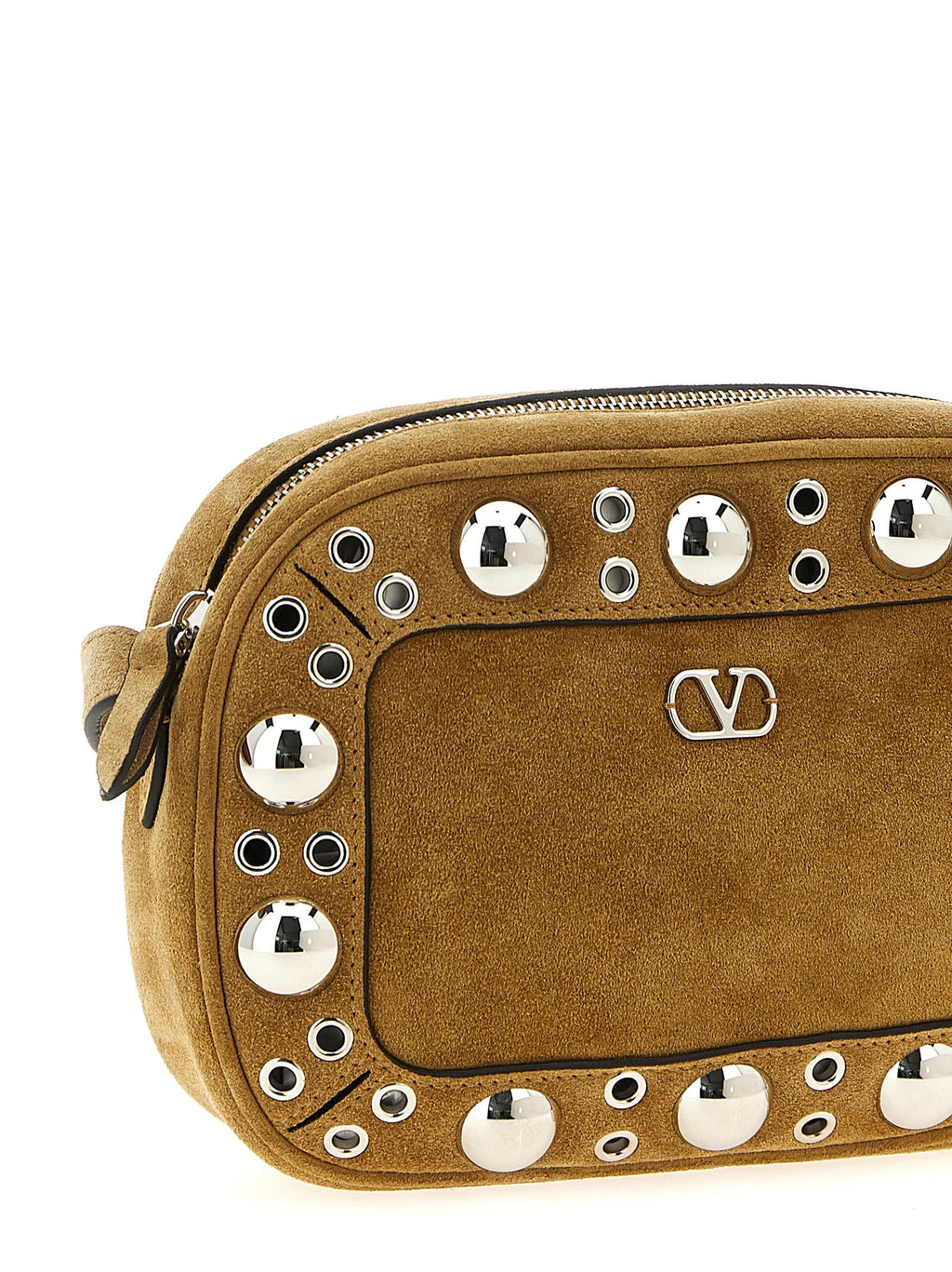 Valentino Garavani Beige Cowhide Crossbody Bag