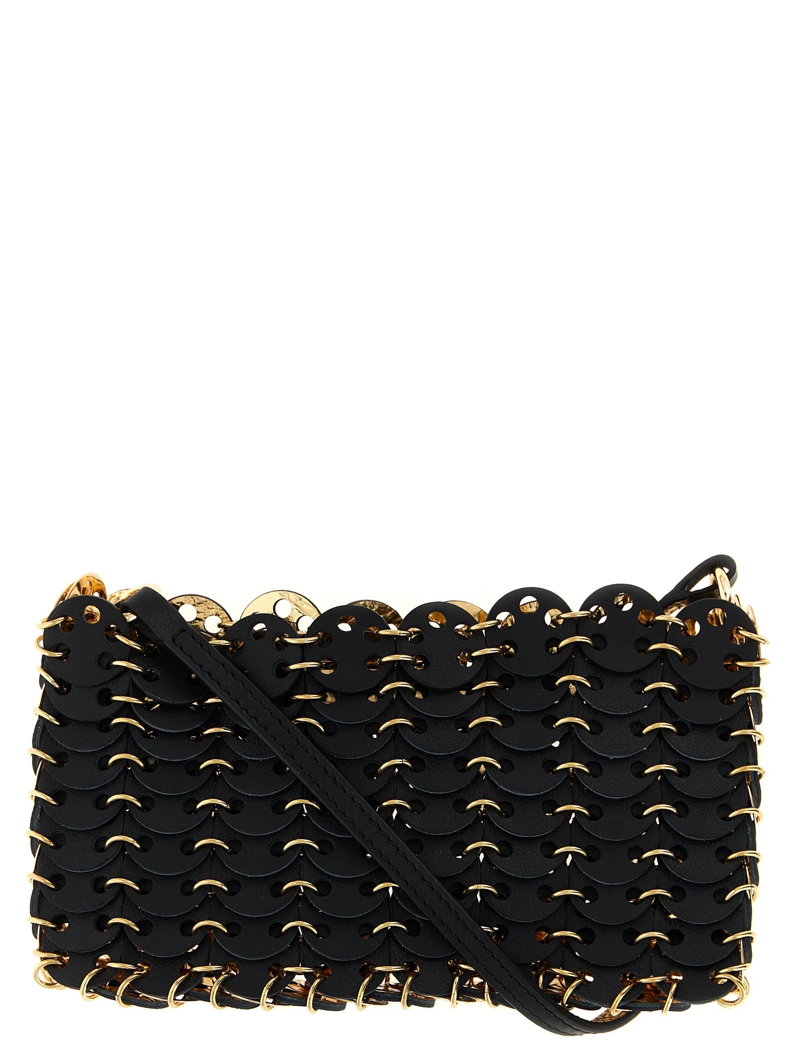 Paco Rabanne Black Calfskin Crossbody Bag