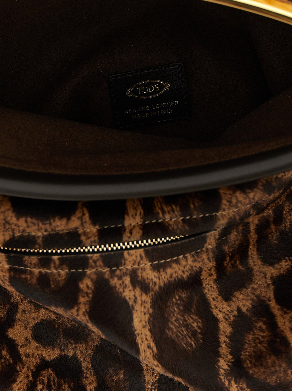 Tod's Brown Calfskin Shoulder Bag