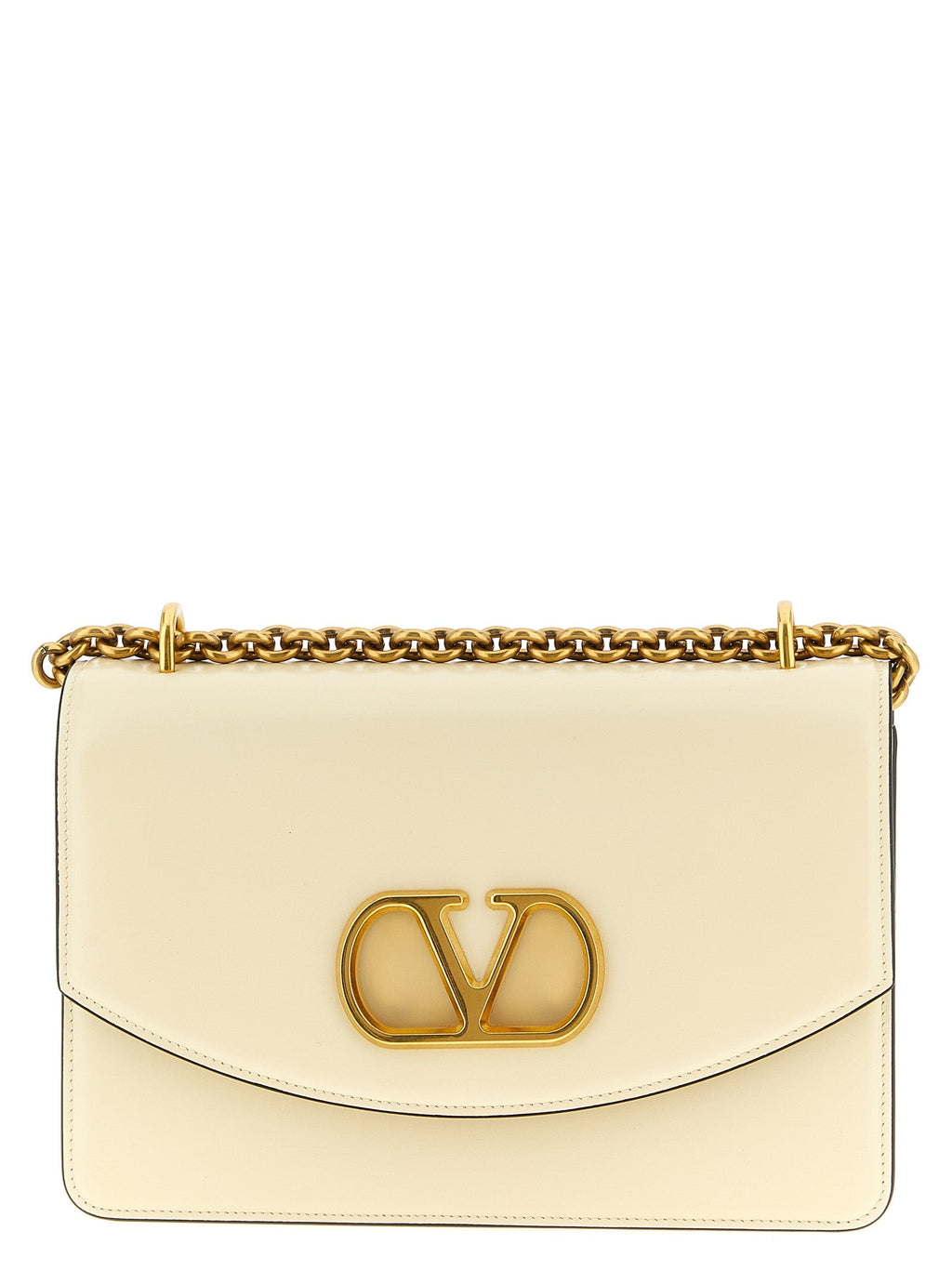 Valentino Garavani White Calfskin Shoulder Bag