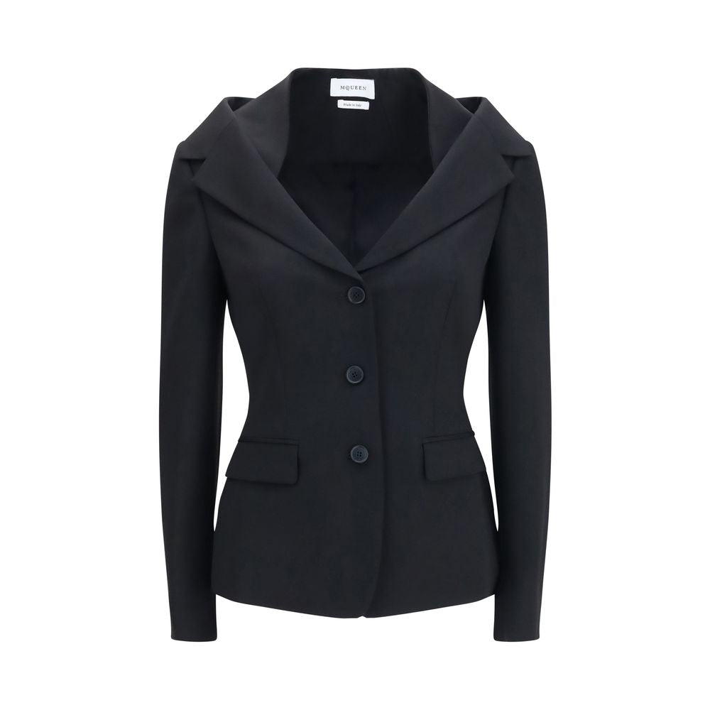 Alexander McQueen Black Wool Oves Aries Full-Length Jacket