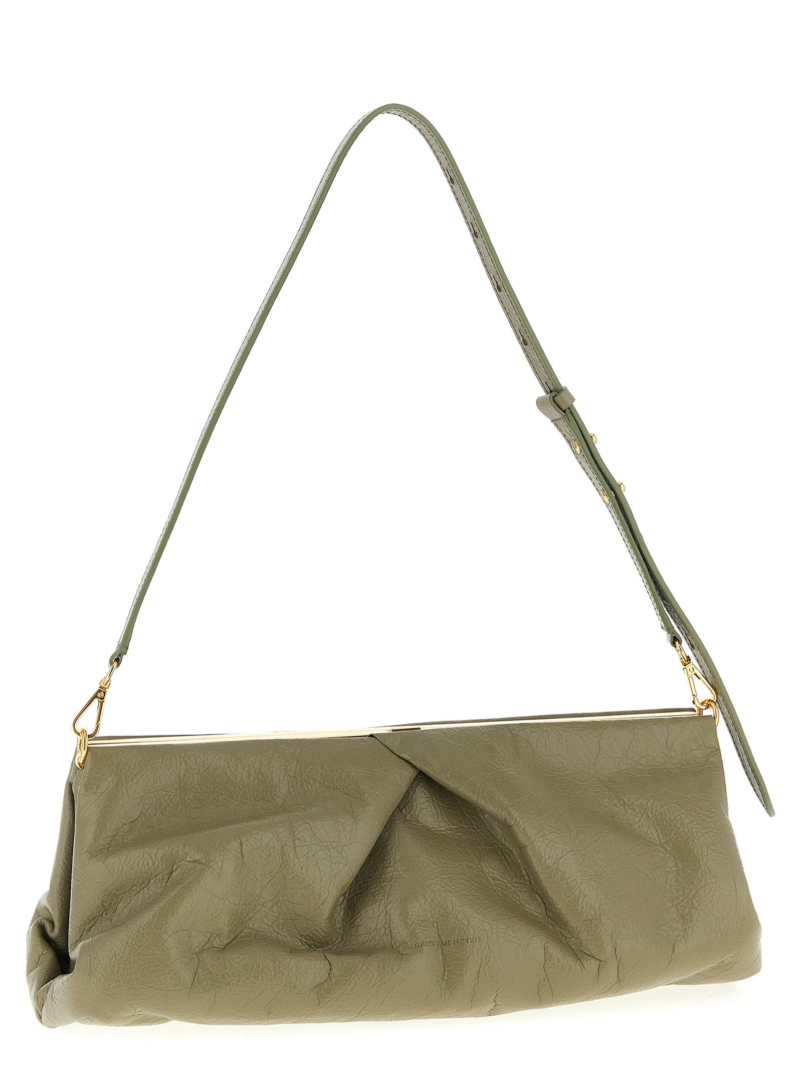 Dries Van Noten Bicolor Calfskin Clutch Bag