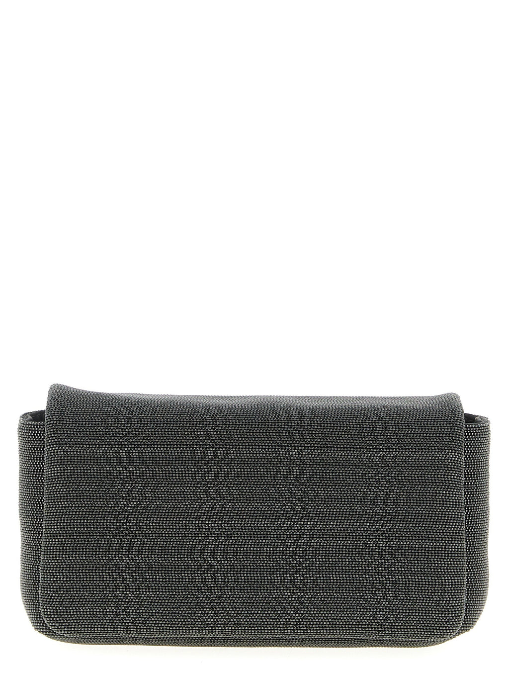 Brunello Cucinelli Black Leather Clutch Bag