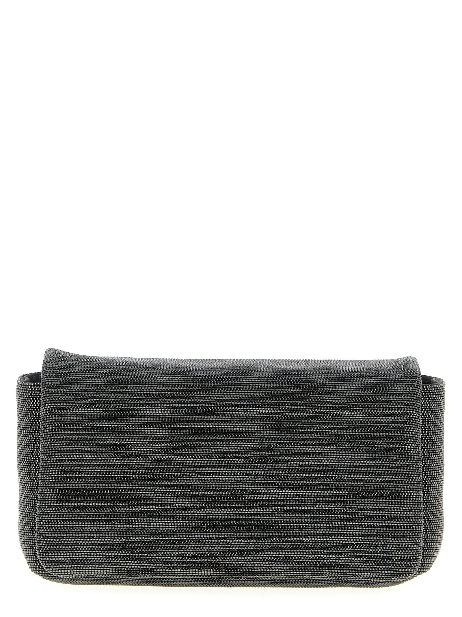 Brunello Cucinelli Black Leather Clutch Bag