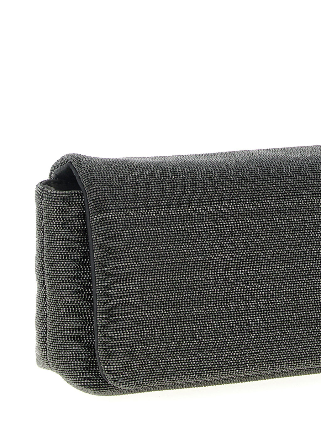 Brunello Cucinelli Black Leather Clutch Bag