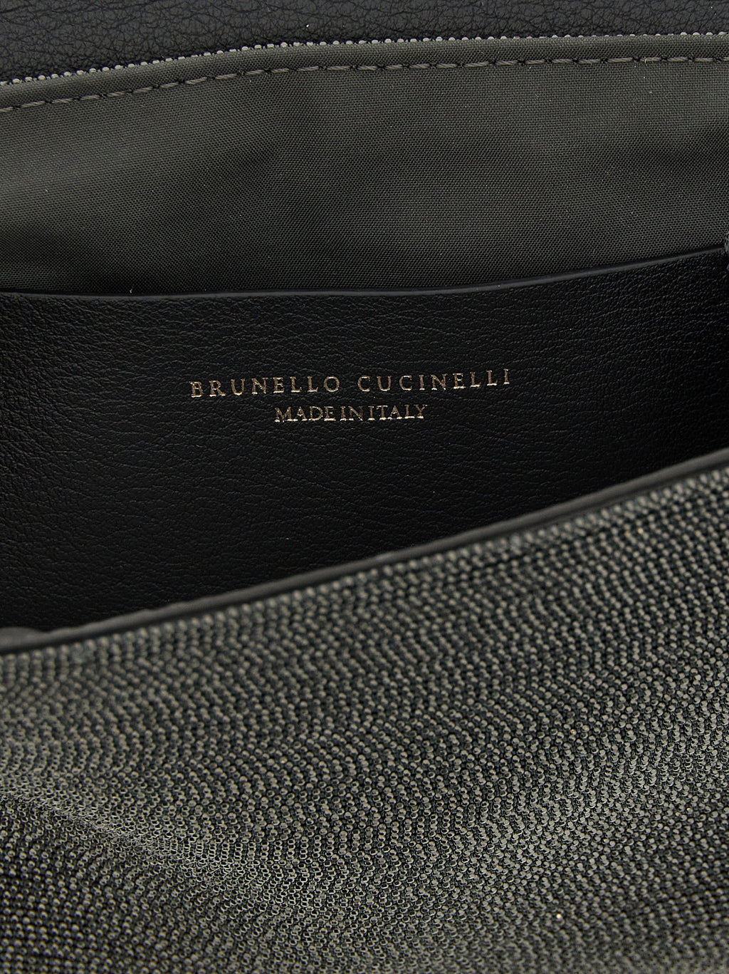 Brunello Cucinelli Black Leather Clutch Bag