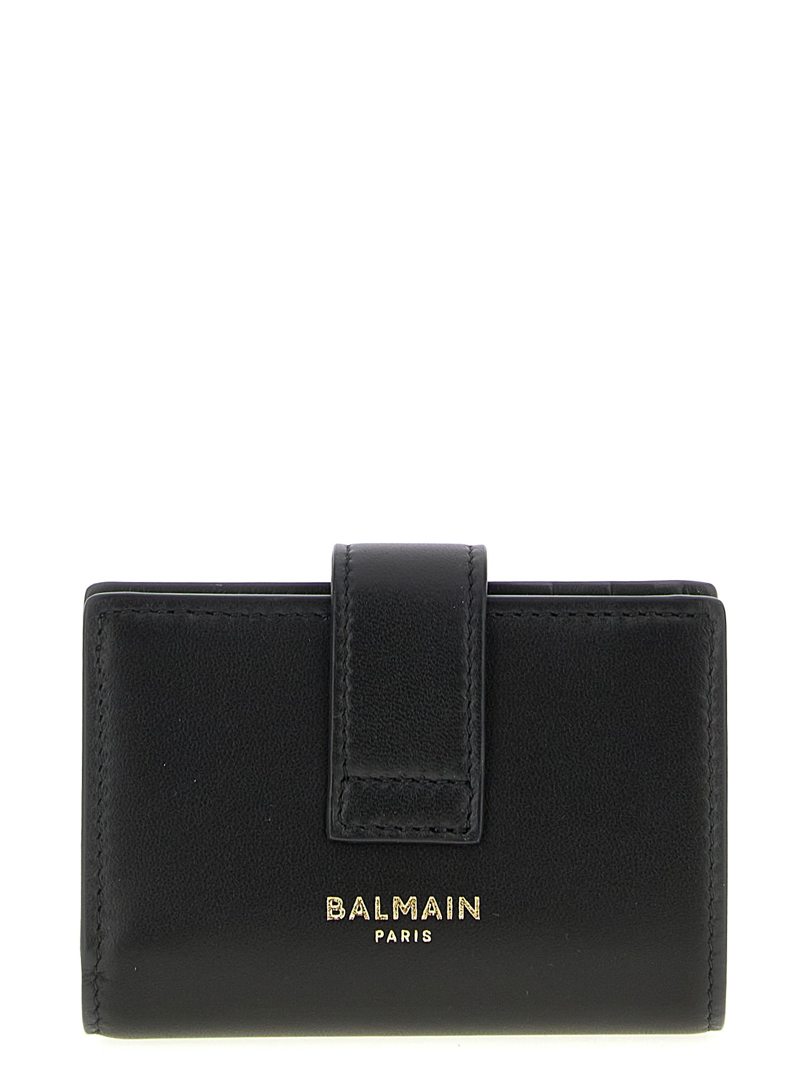 Balmain Black Lamb Leather Cardholder