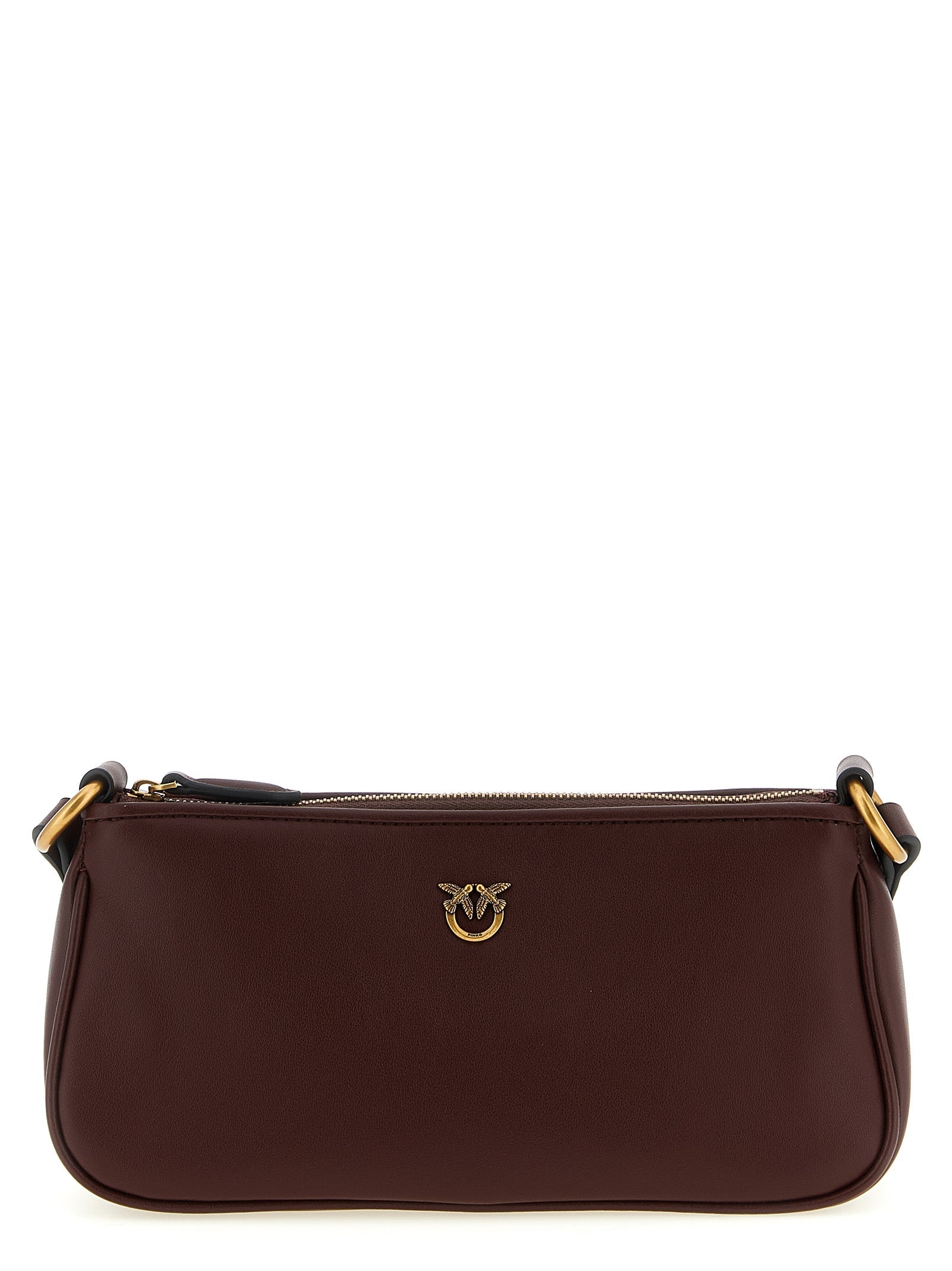 PINKO Bordeaux Cowhide Crossbody Bag