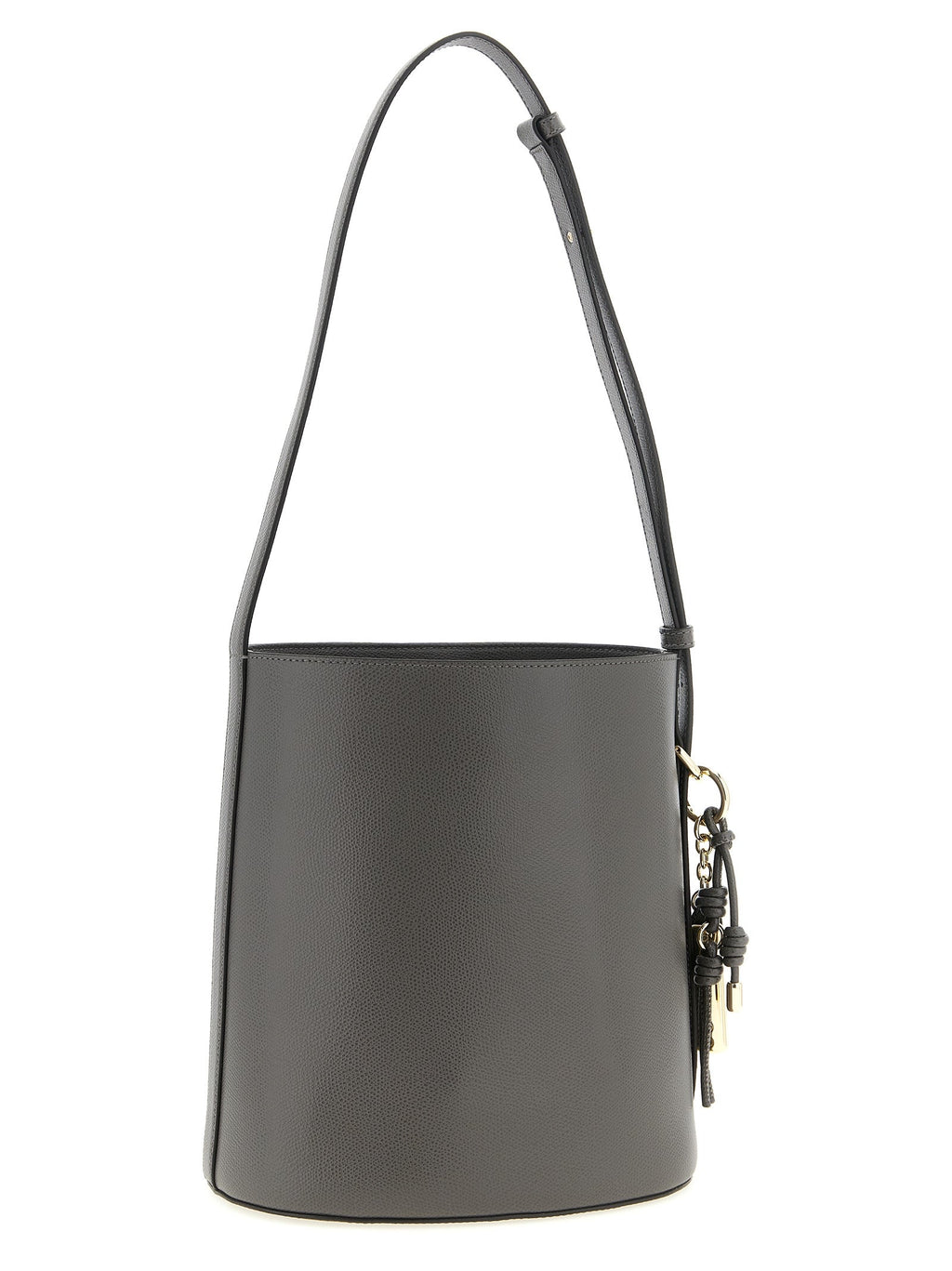 Furla Gray Calfskin Shoulder Bag