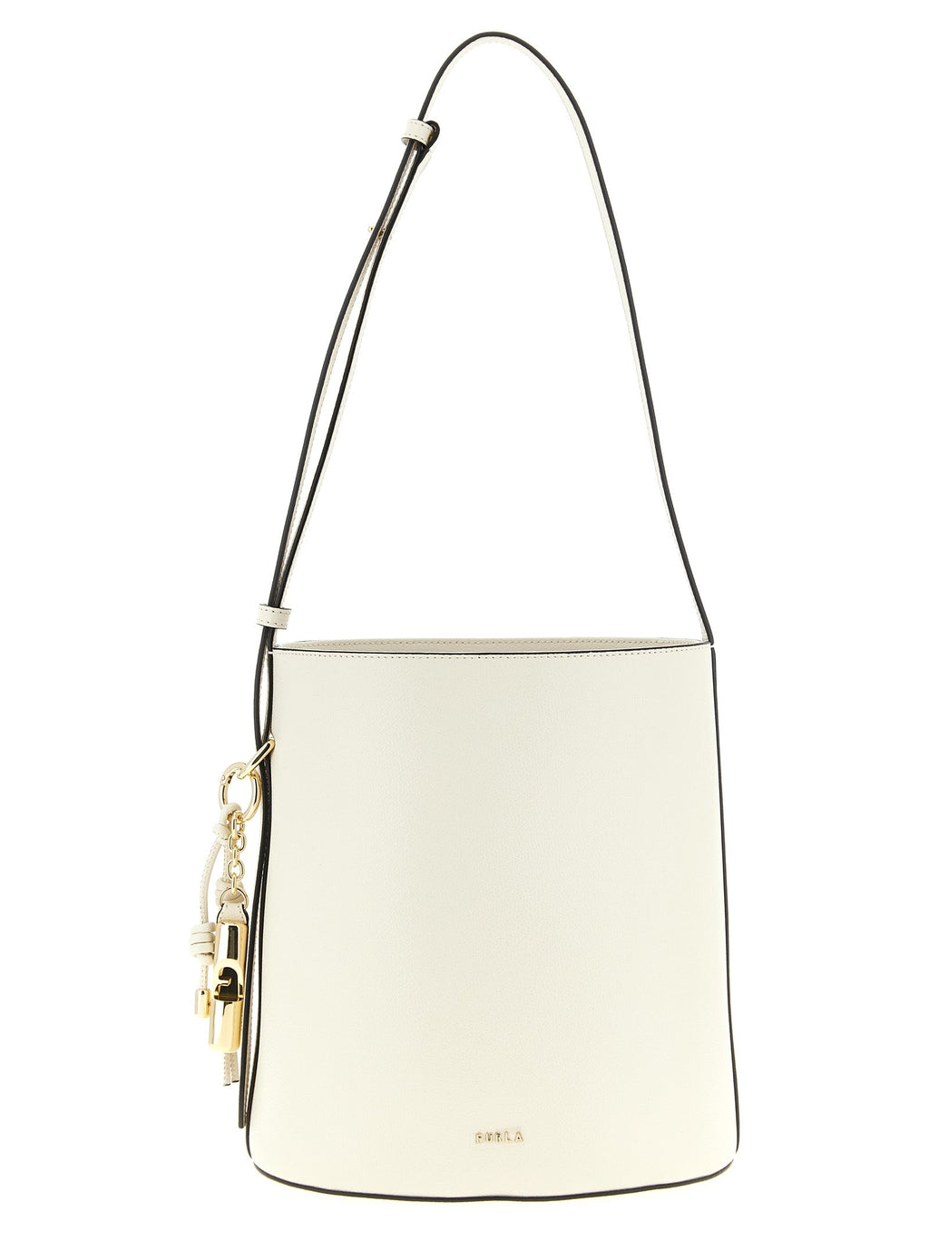 Furla White Calfskin Shoulder Bag