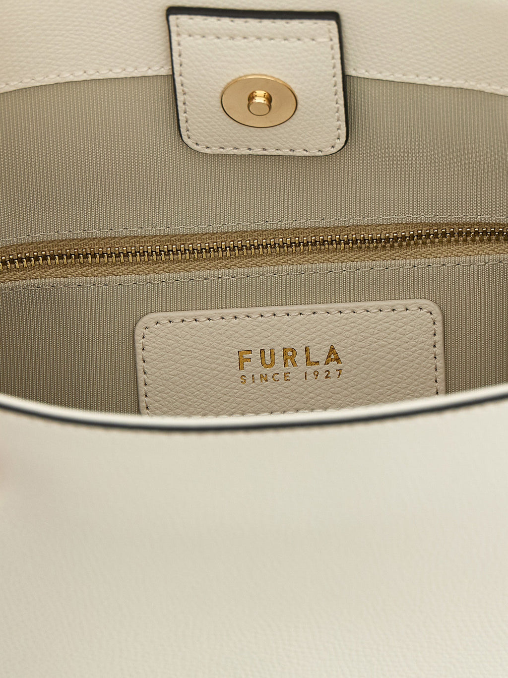 Furla White Calfskin Shoulder Bag