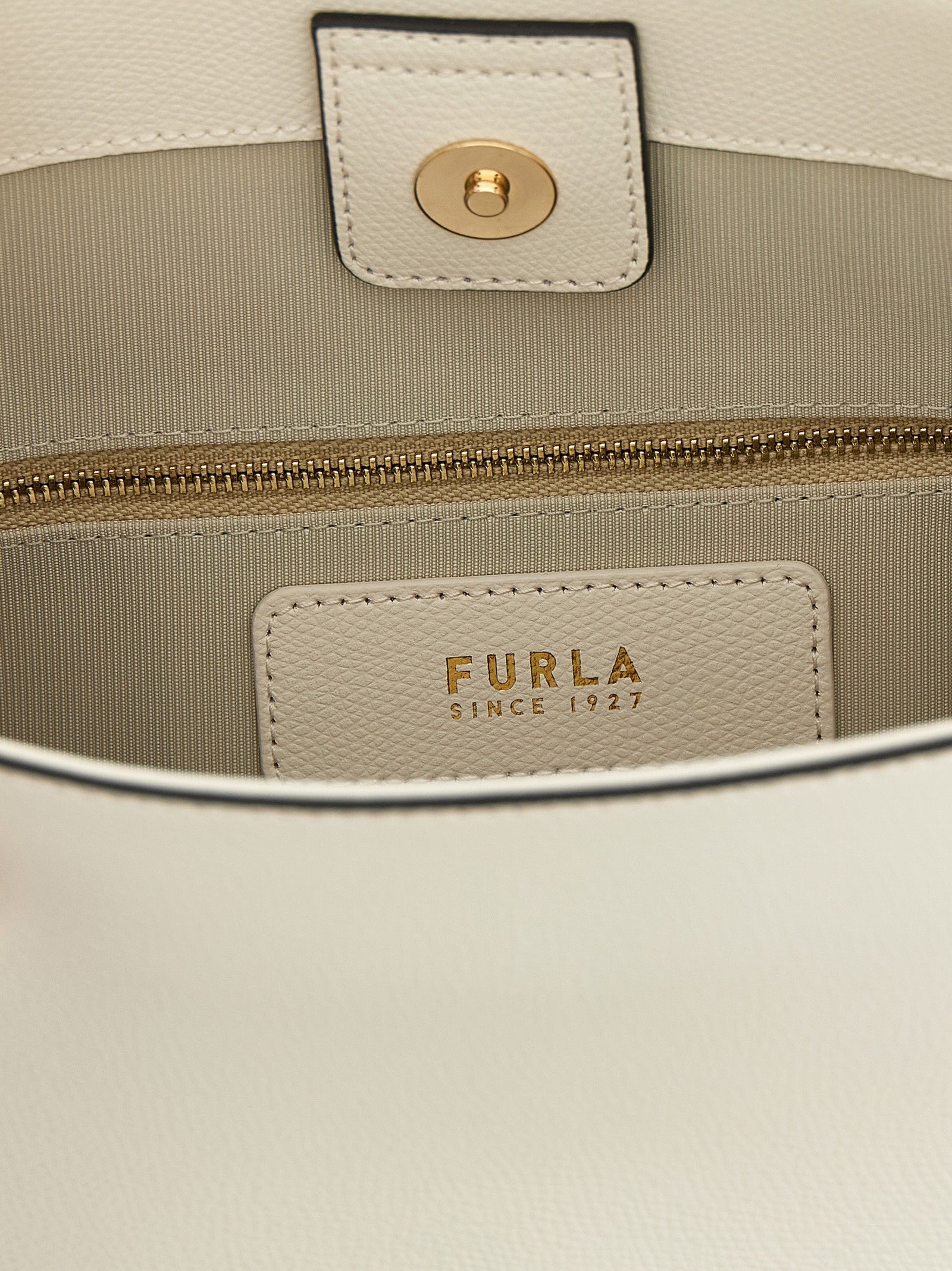 Furla White Calfskin Shoulder Bag