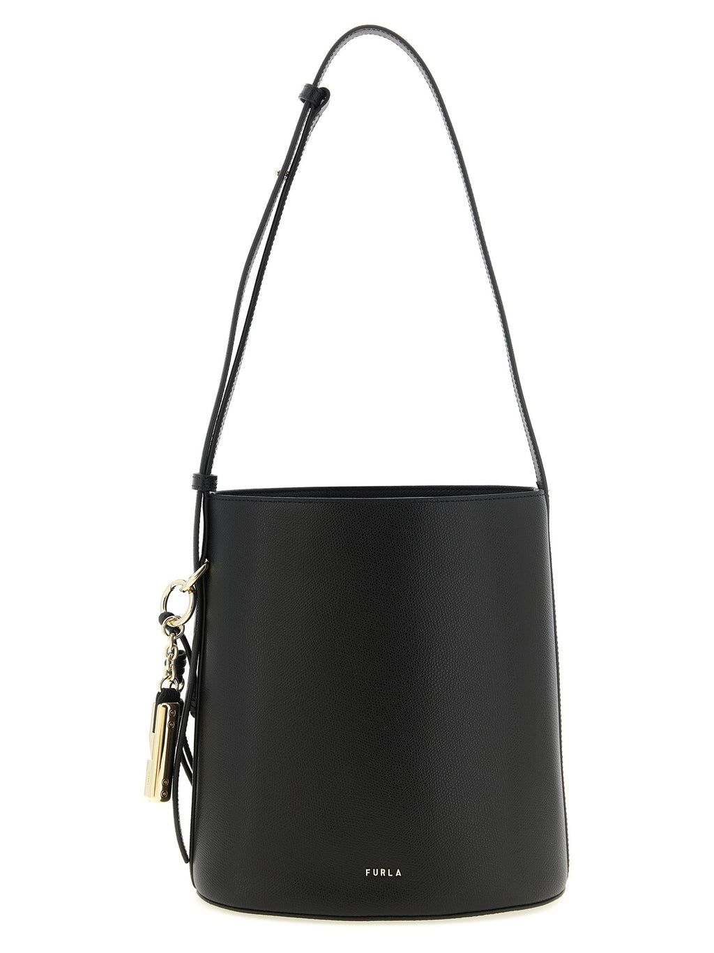 Furla Black Calfskin Shoulder Bag