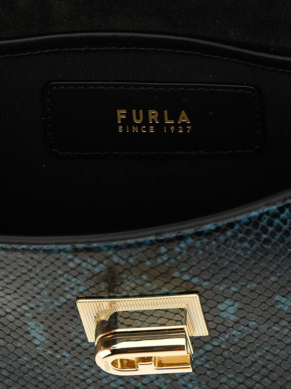 Furla Blue Goatskin Crossbody Bag