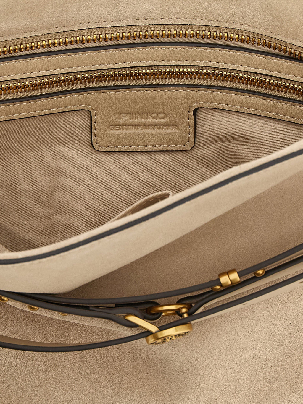 PINKO Beige Cowhide Shoulder Bag