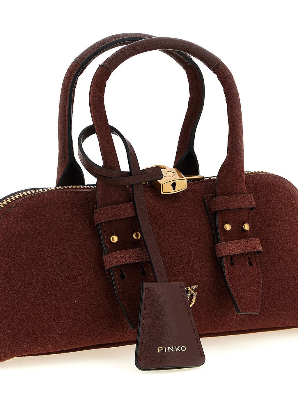 PINKO Bordeaux Cowhide Shoulder Bag