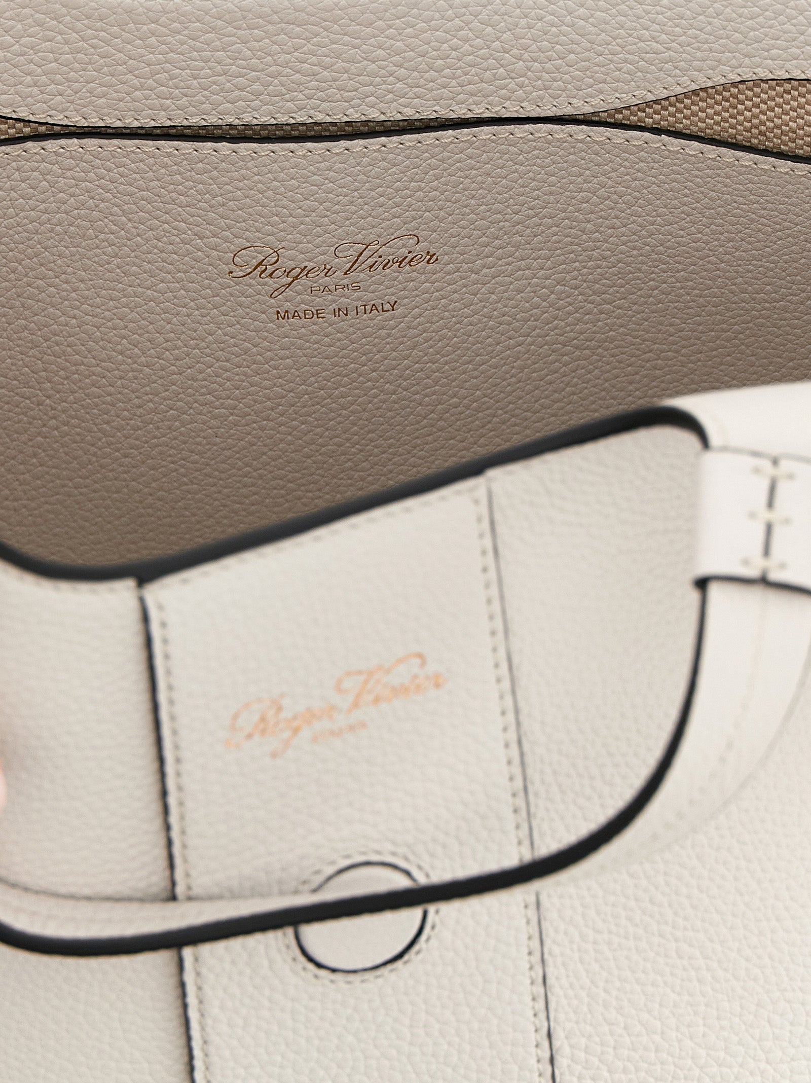 Roger Vivier Gray Calfskin Tote Bag