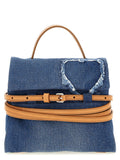 Moschino Blue Cotton Handbag