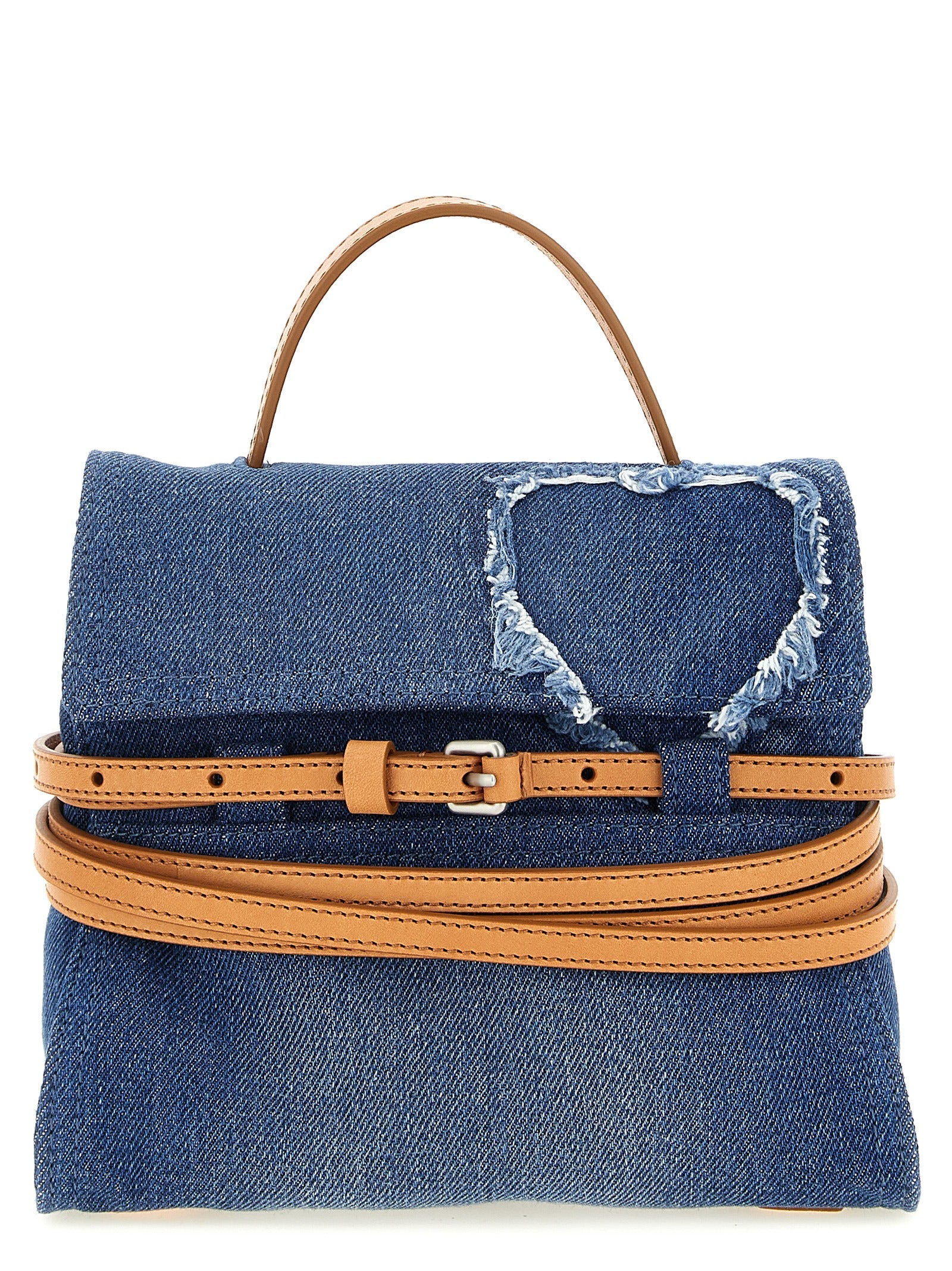 Moschino Blue Cotton Handbag
