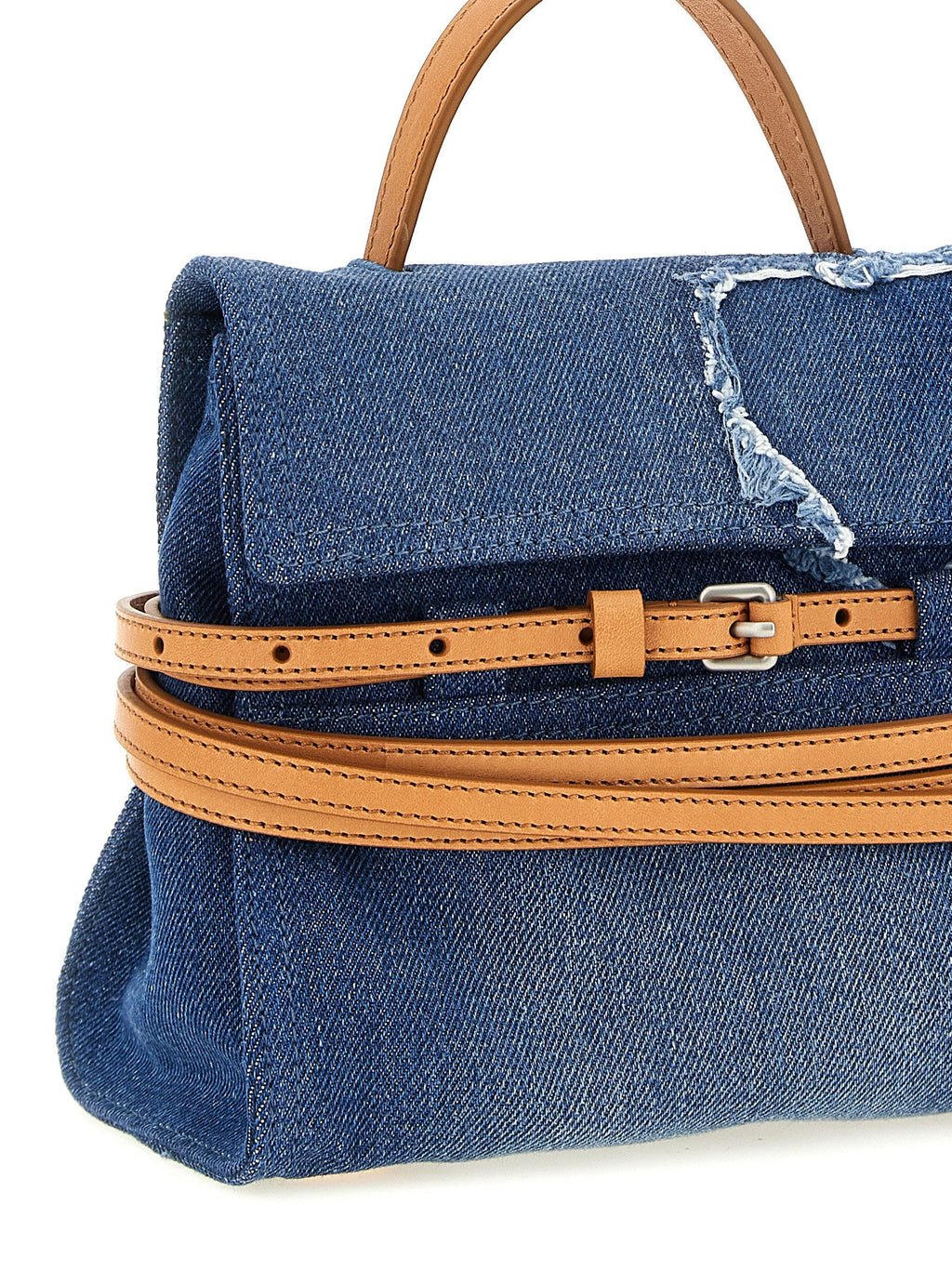 Moschino Blue Cotton Handbag