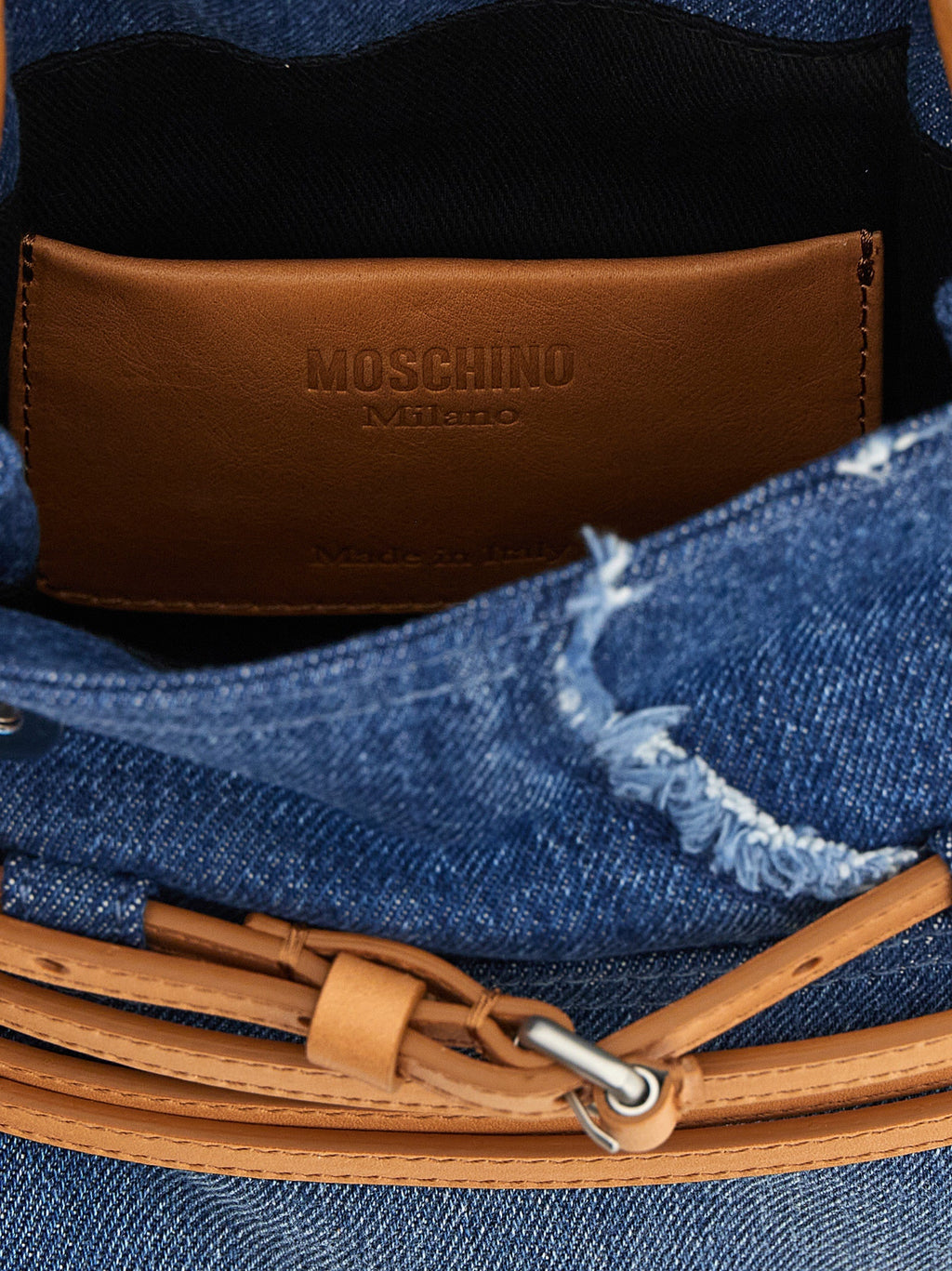 Moschino Blue Cotton Handbag