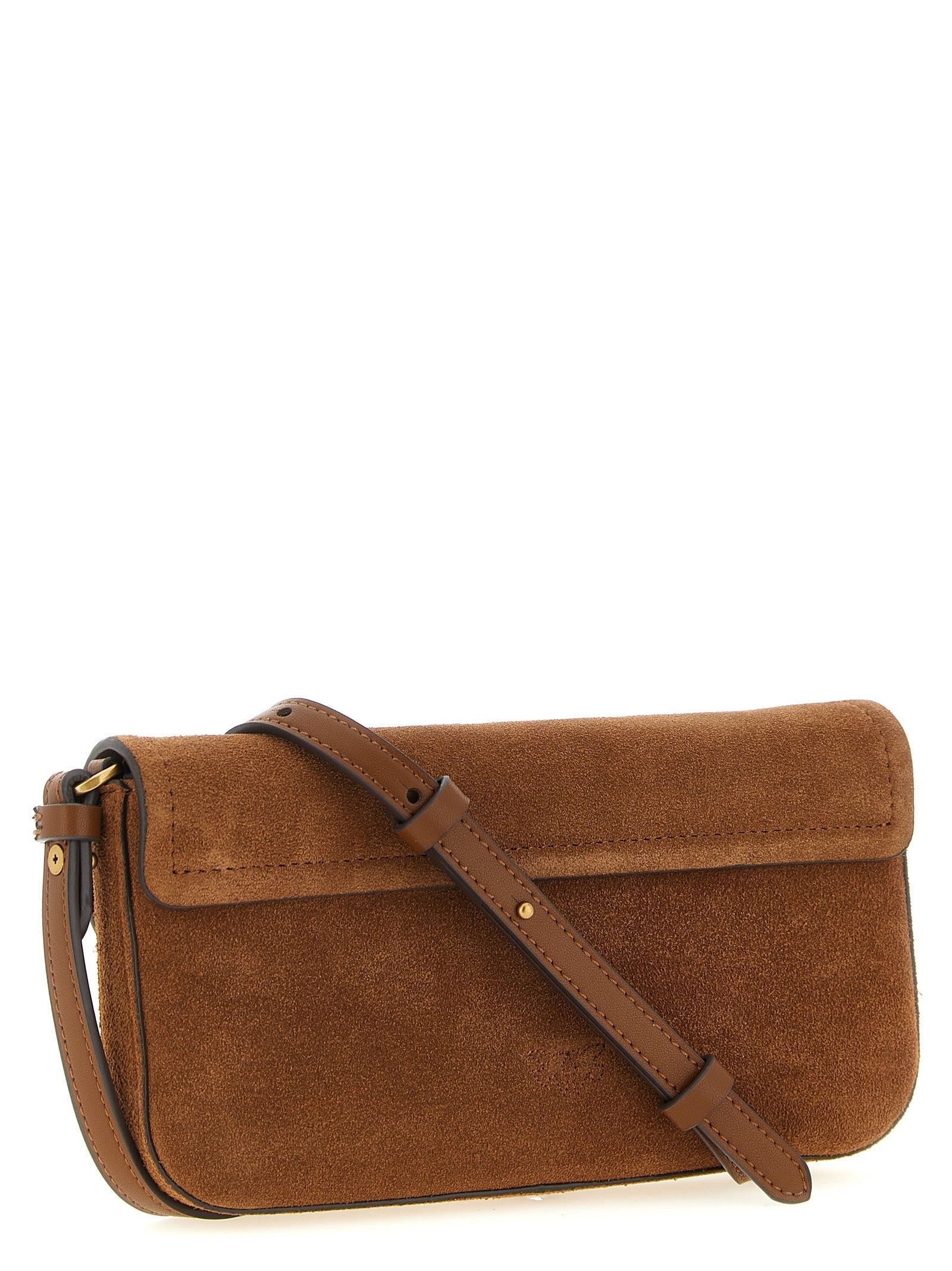PINKO Brown Cowhide Shoulder Bag