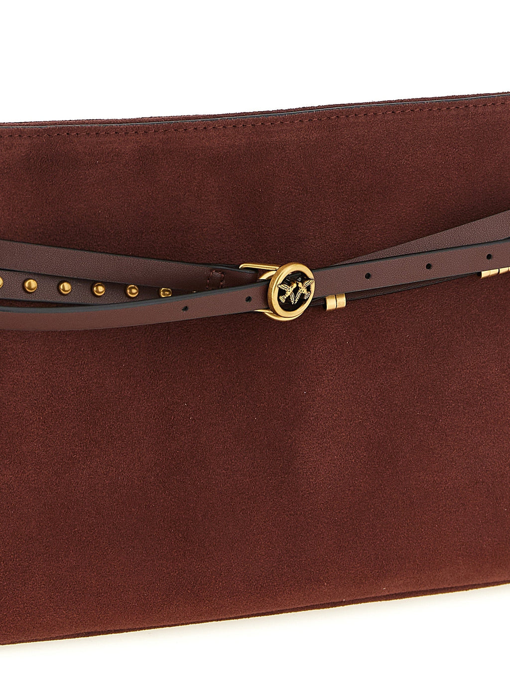 PINKO Bordeaux Cowhide Shoulder Bag