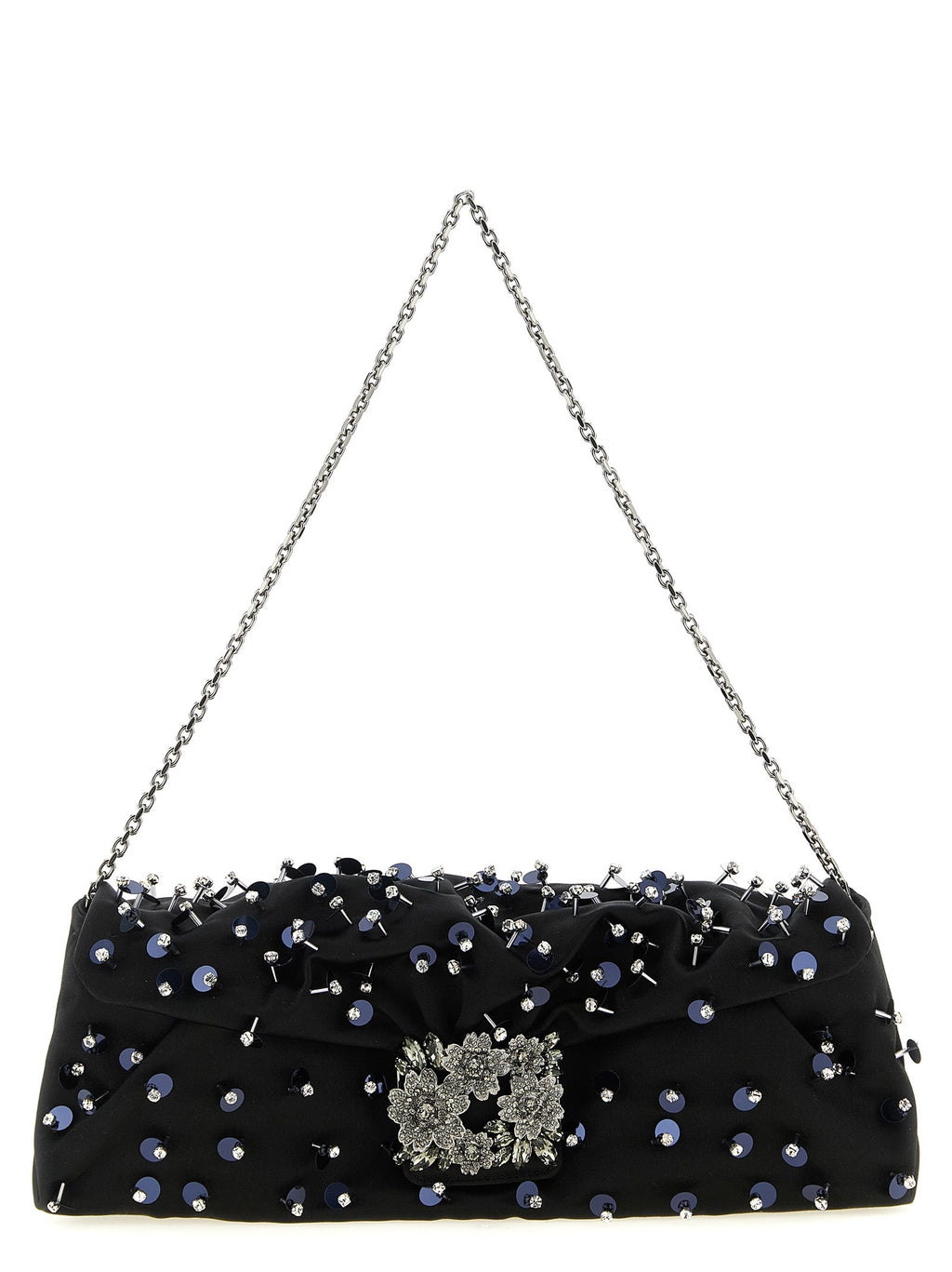 Roger Vivier Black Viscose Clutch Bag