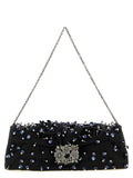 Roger Vivier Black Viscose Clutch Bag