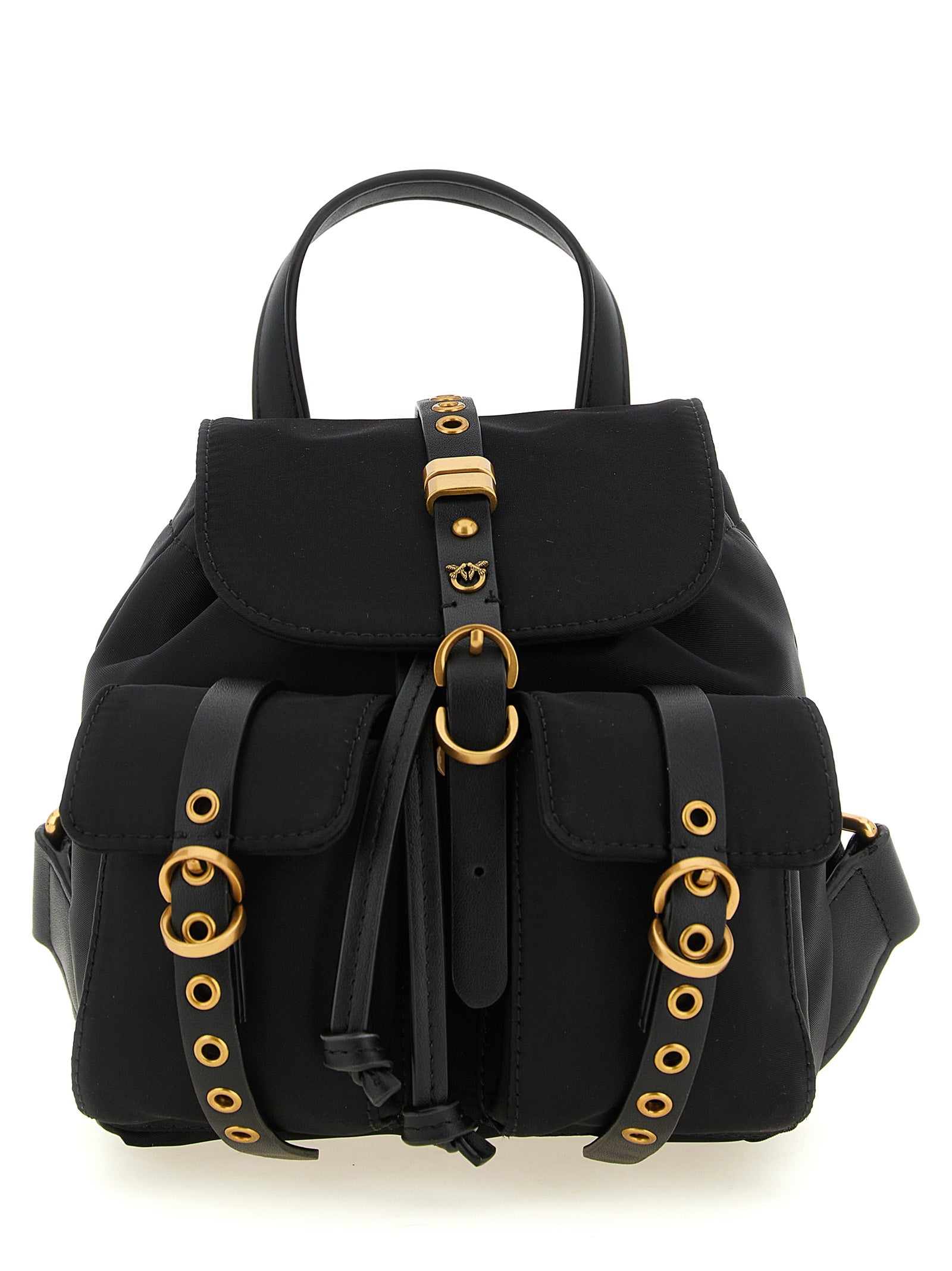 PINKO Black Polyamide Backpack