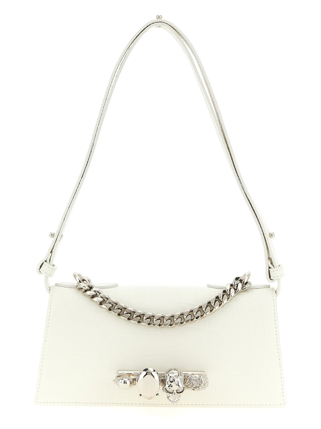 Alexander McQueen White Calfskin Shoulder Bag