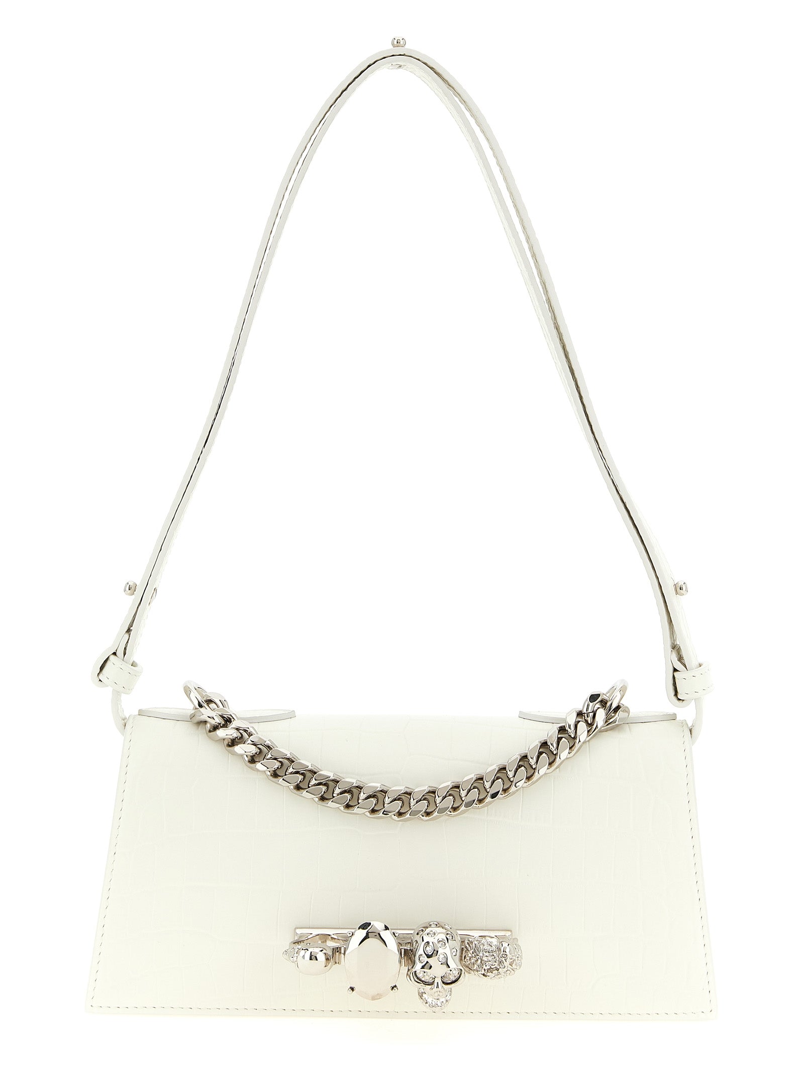 Alexander McQueen White Calfskin Shoulder Bag