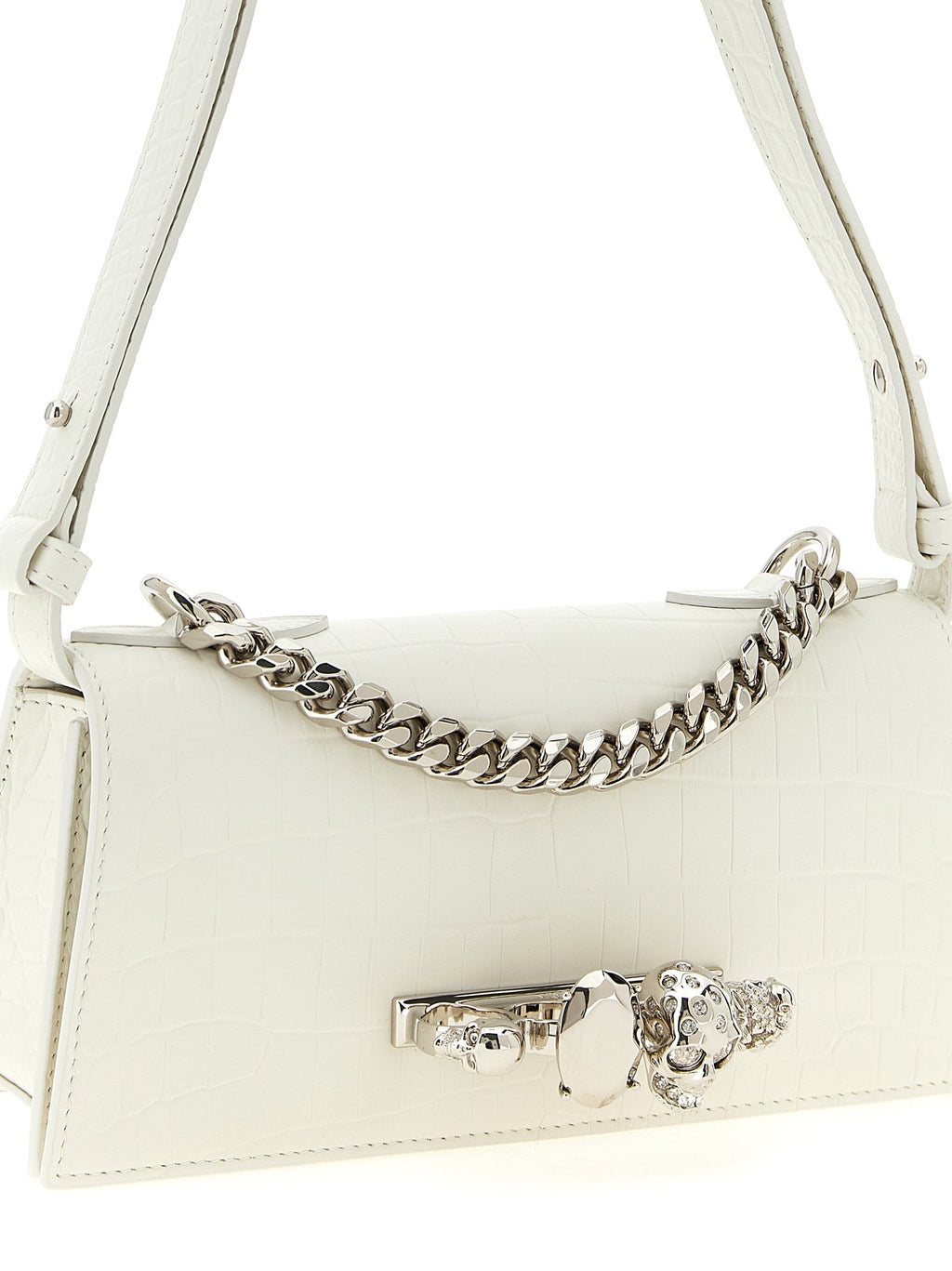 Alexander McQueen White Calfskin Shoulder Bag