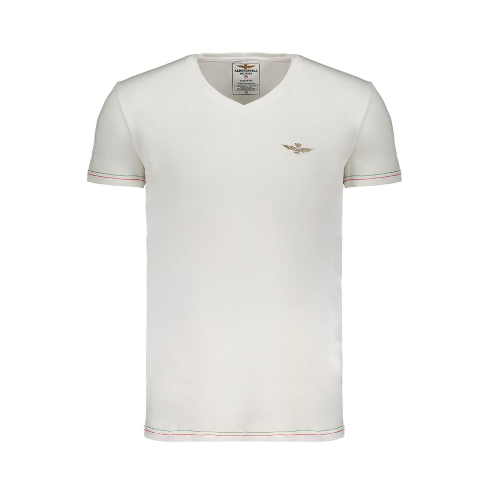 Aeronautica Militare Bianco Cotton Mens T-Shirt