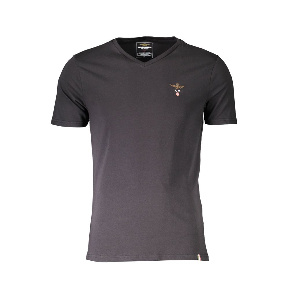 Aeronautica Militare Black Cotton Men's Shirt