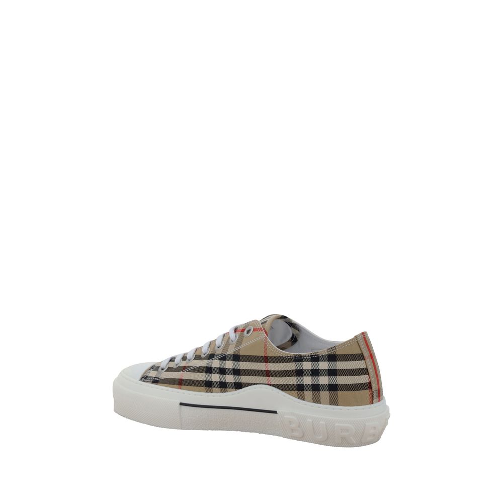 Burberry Brown Cotton Sneakers